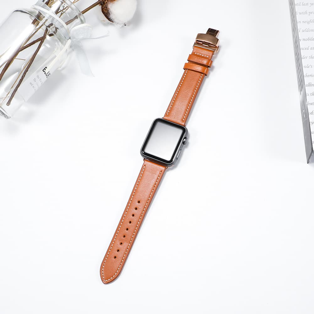 Correa de reloj de cuero, accesorio clásico