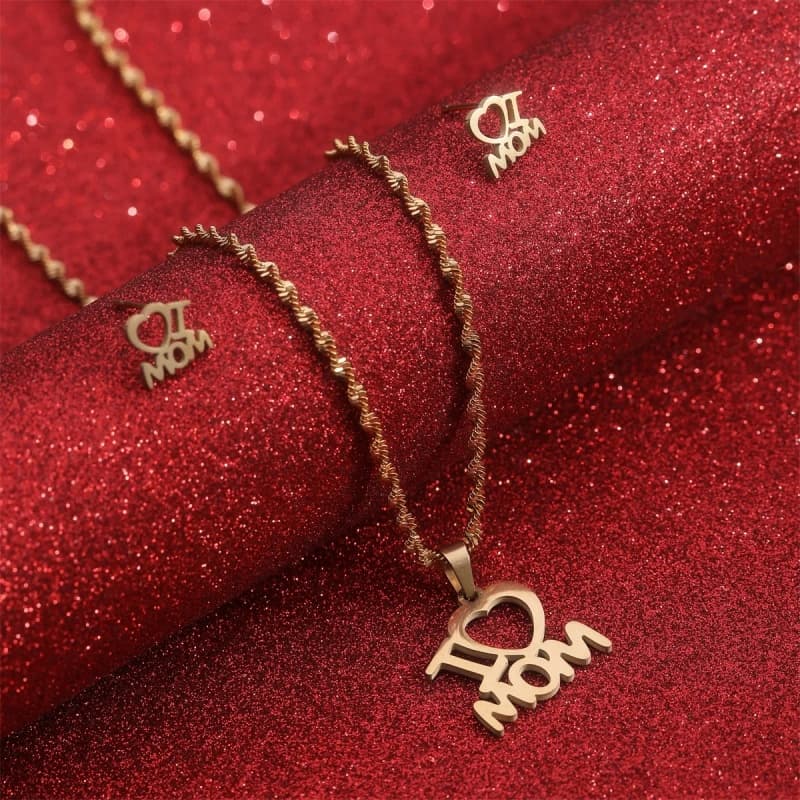 Conjunto de joyas para el día de la madre en acero