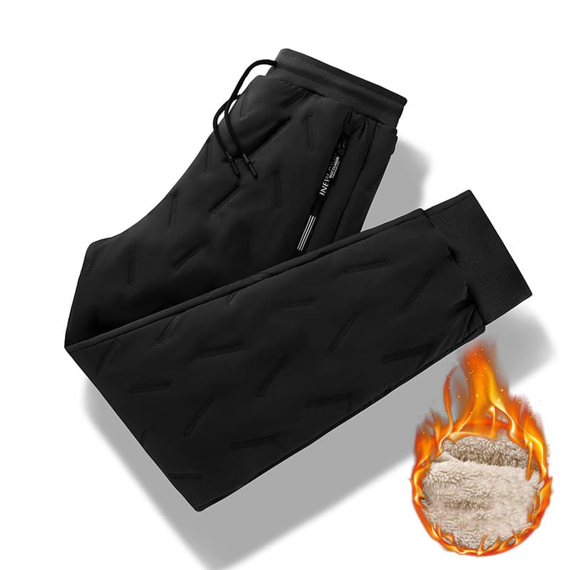 Pantalones invierno hombre con forro polar y bolsillos