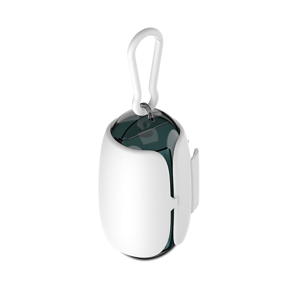 Dispensador de bolsas para residuos con clip para correa