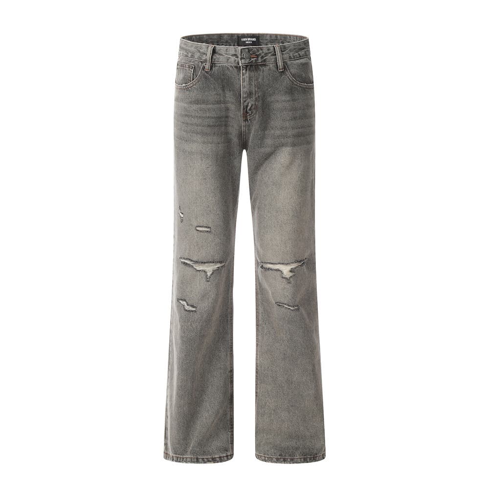 Pantalones vaqueros casuales sueltos camello