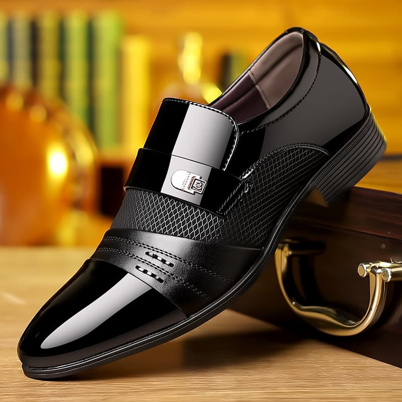 Zapatos deportivos patchwork rojo vino para hombre