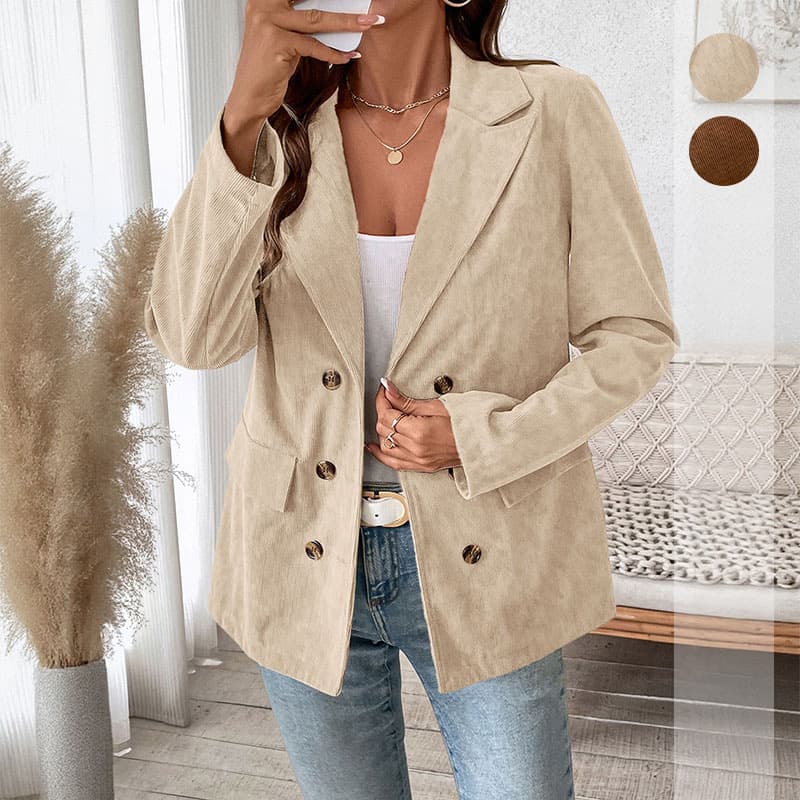 Chaqueta de pana para mujer corte suelto