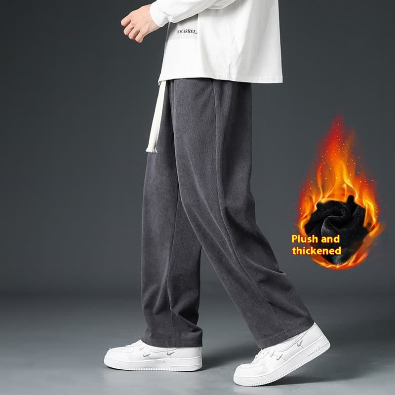 Pantalón ancho de pana con forro de lana