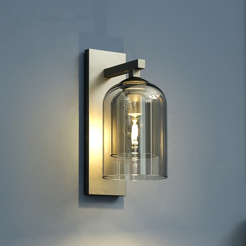 Lámpara de pared nórdica de vidrio con diseño elegante