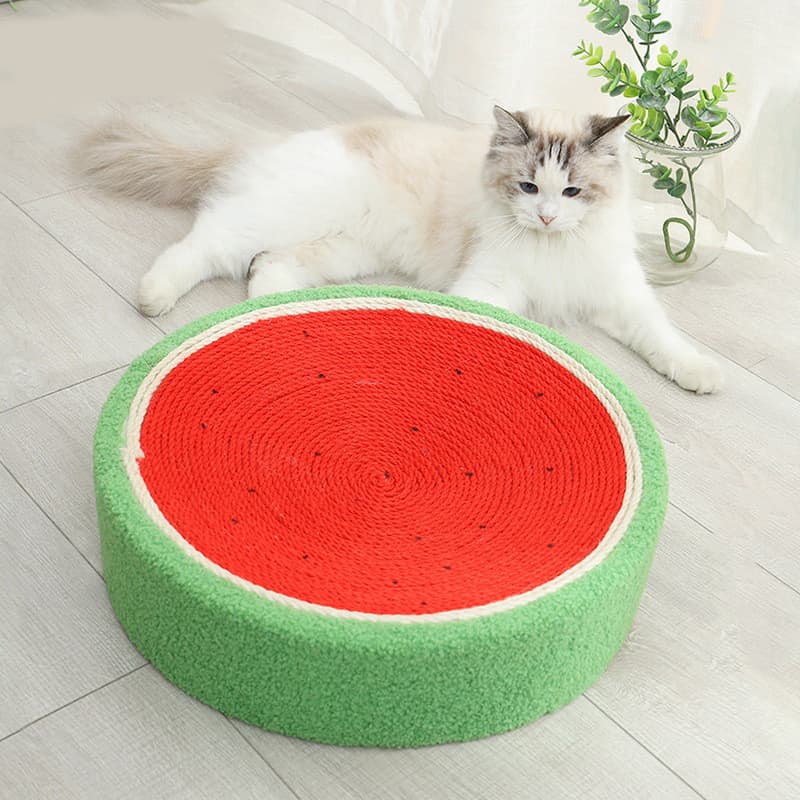 Nido rascador para gatos con sisal y diseño de cuenco