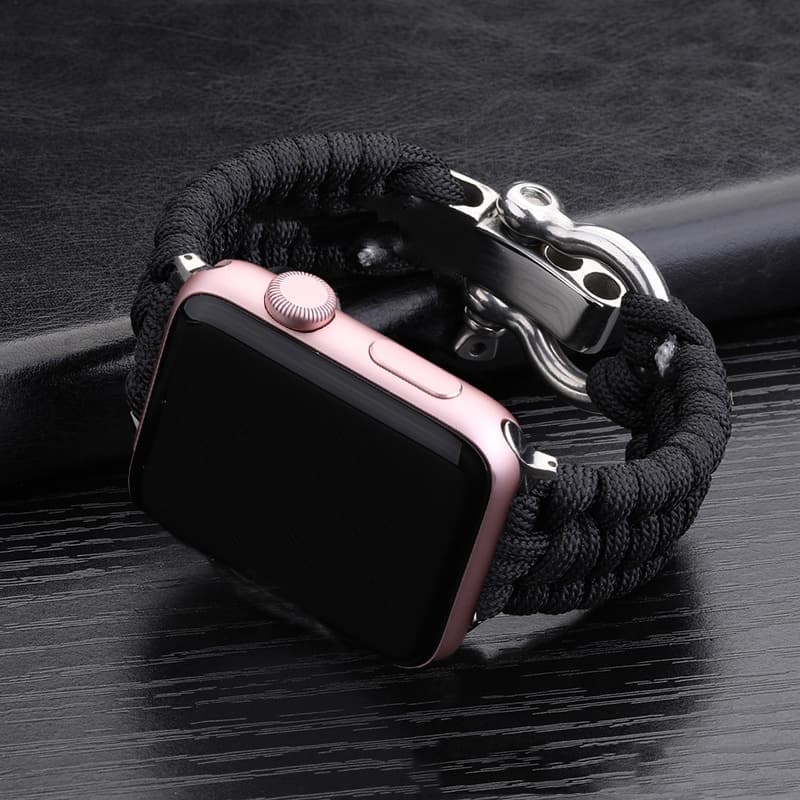 Correa deportiva nylon tejido acero hebilla reloj