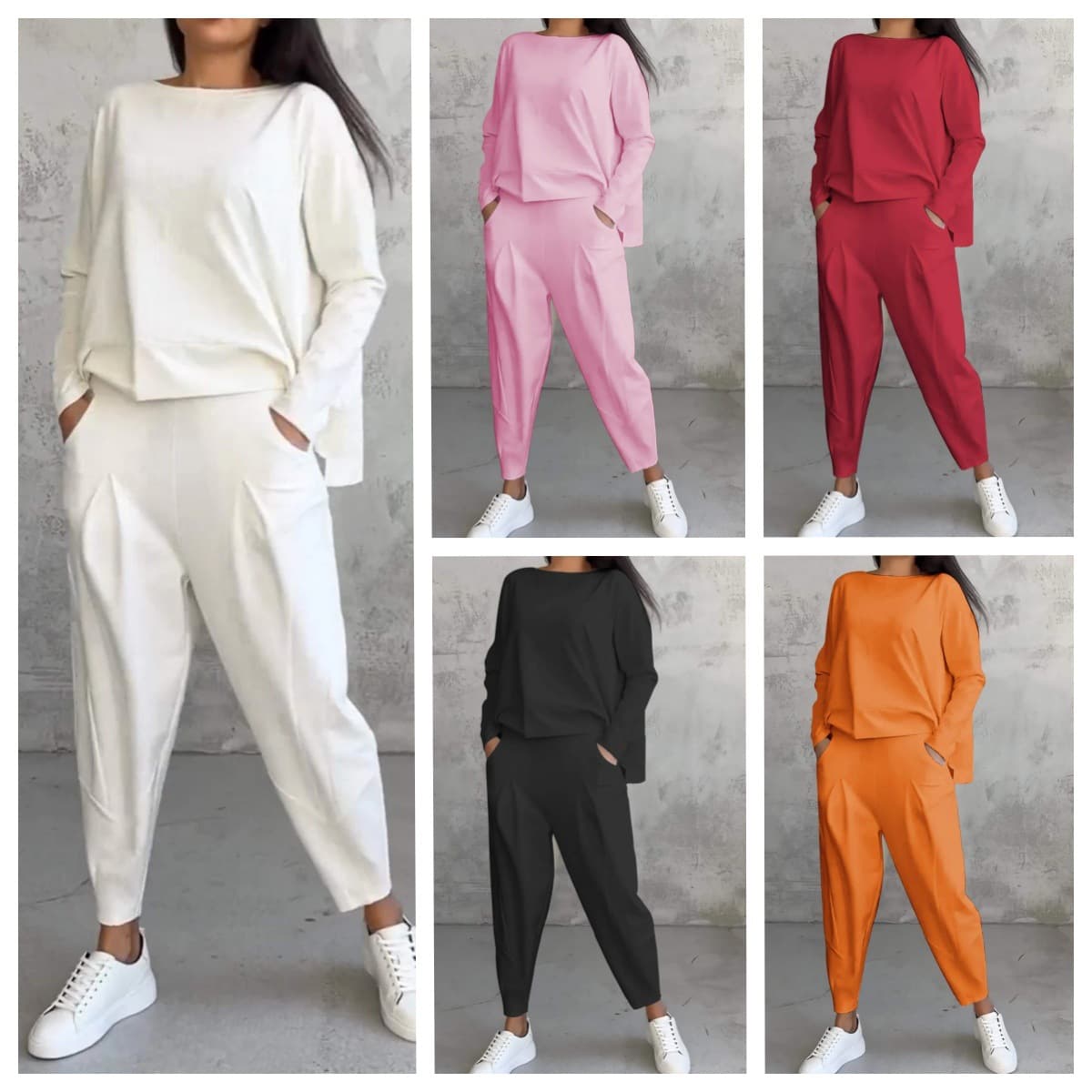 Conjunto de pantalón y blusa de manga larga