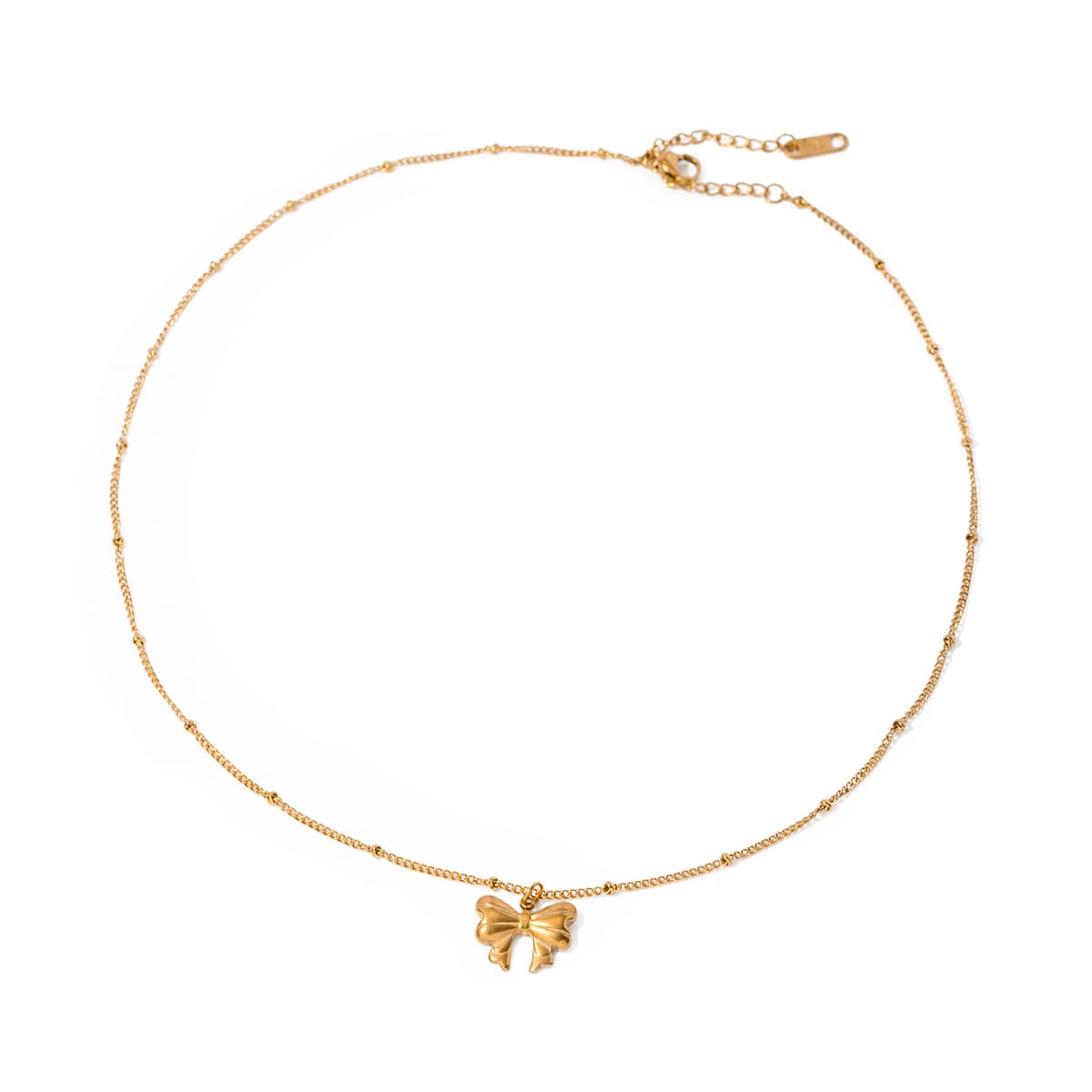 Collar de acero inoxidable con colgante de mariposa dorado