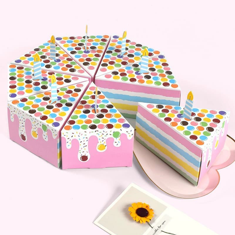 Caja personalizable triangular para pasteles