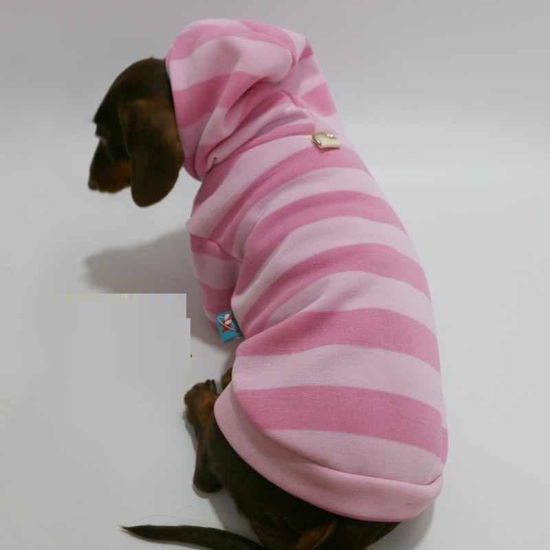Suéter con capucha rayado para perro