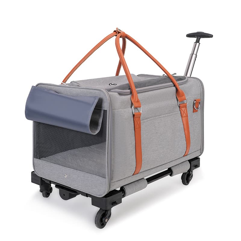 Bolsa transportadora para gatos con ruedas y tirador