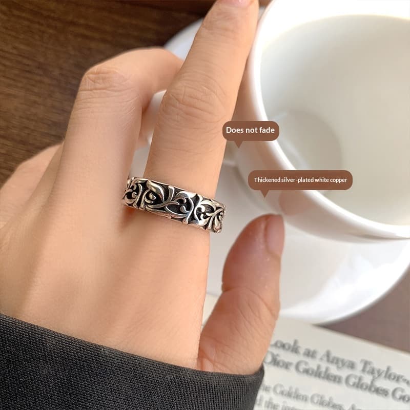 Anillo de plata esterlina 925 vintage tailandés para hombre