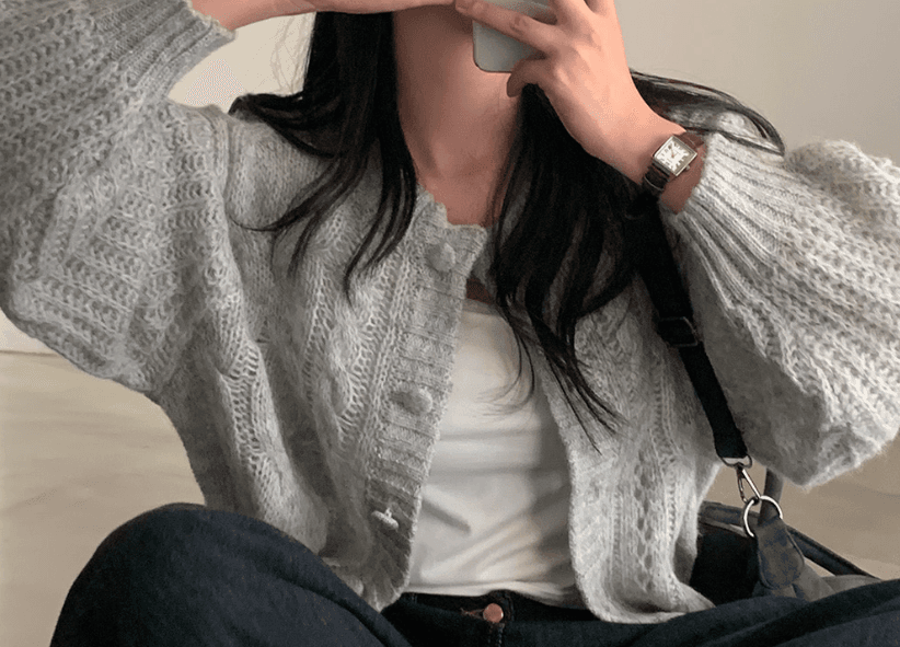 Abrigo suéter retro de estilo perezoso para invierno