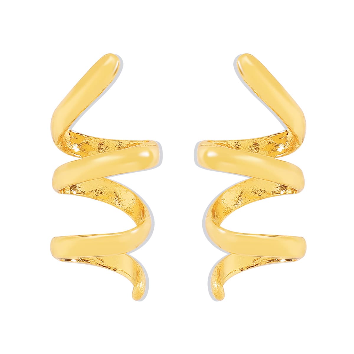 Aretes espiral de aleación con diseño simple