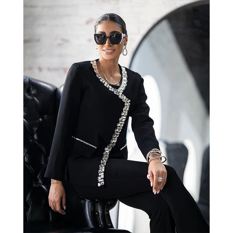 Traje versátil de lujo para mujer, corte suelto