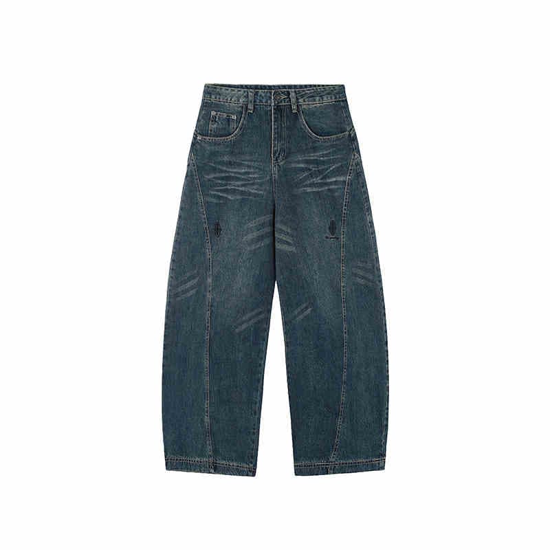 Jeans retro cintura natural pierna ancha