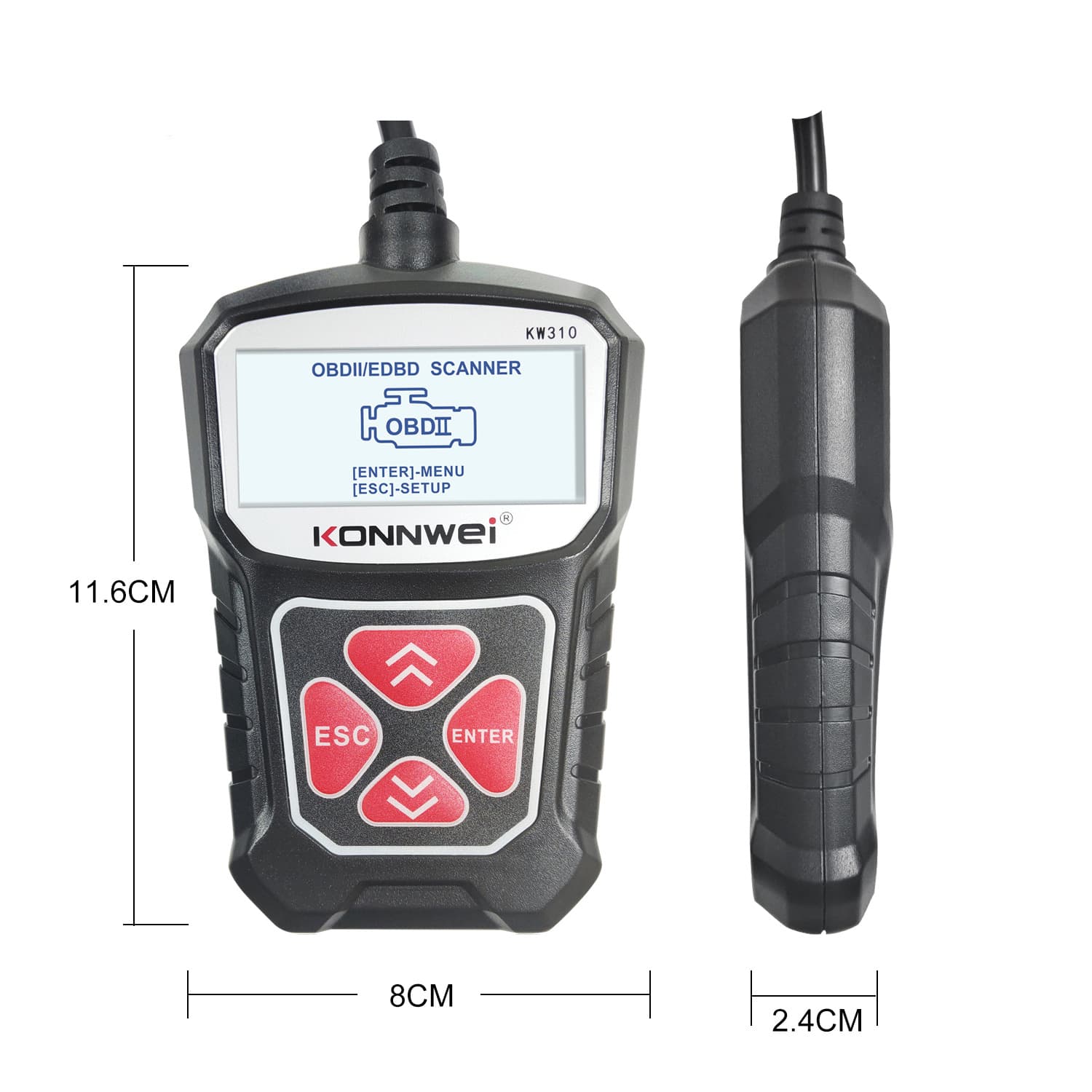Escáner de diagnóstico automotriz con lector de códigos