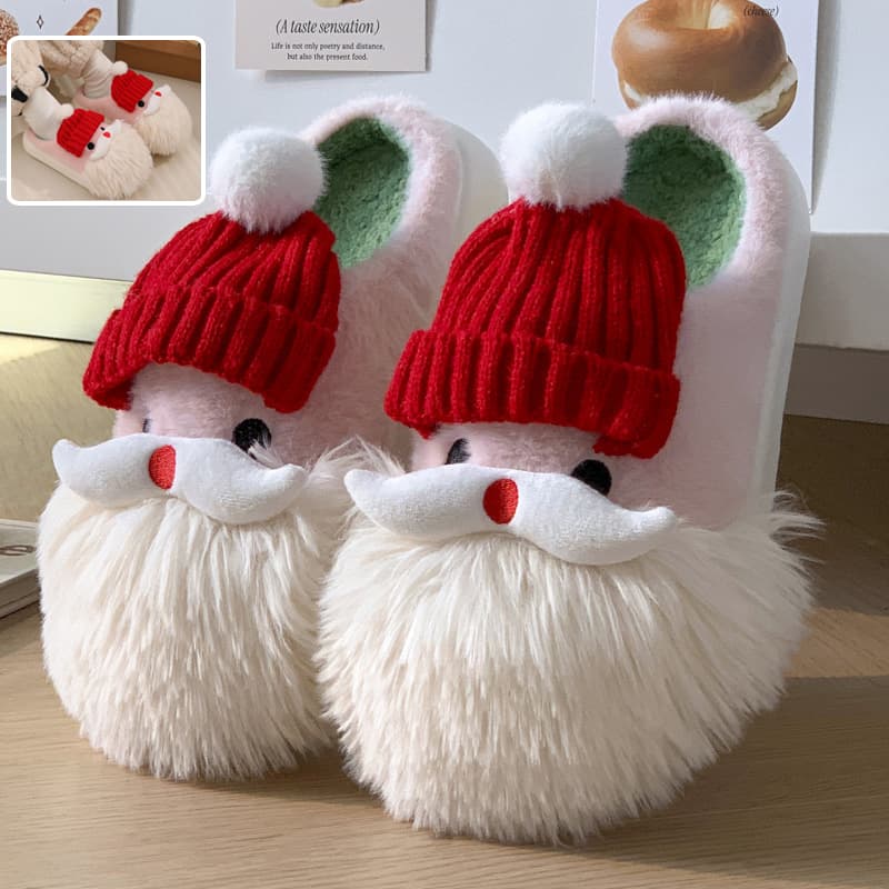 Pantuflas navideñas Santa Claus cálidas y antideslizantes