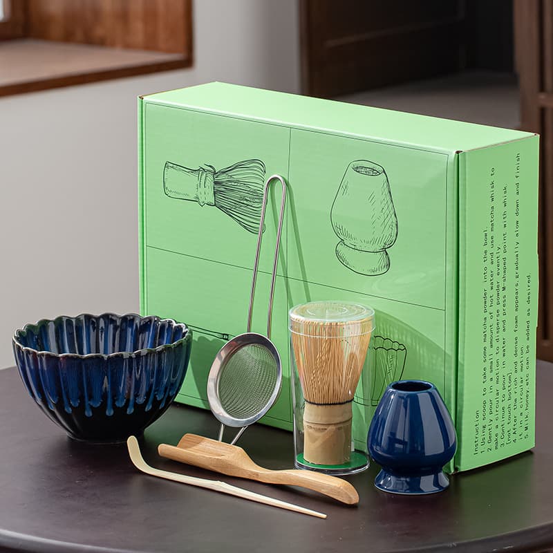 Juego de cerámica para matcha estilo japonés, 6 piezas