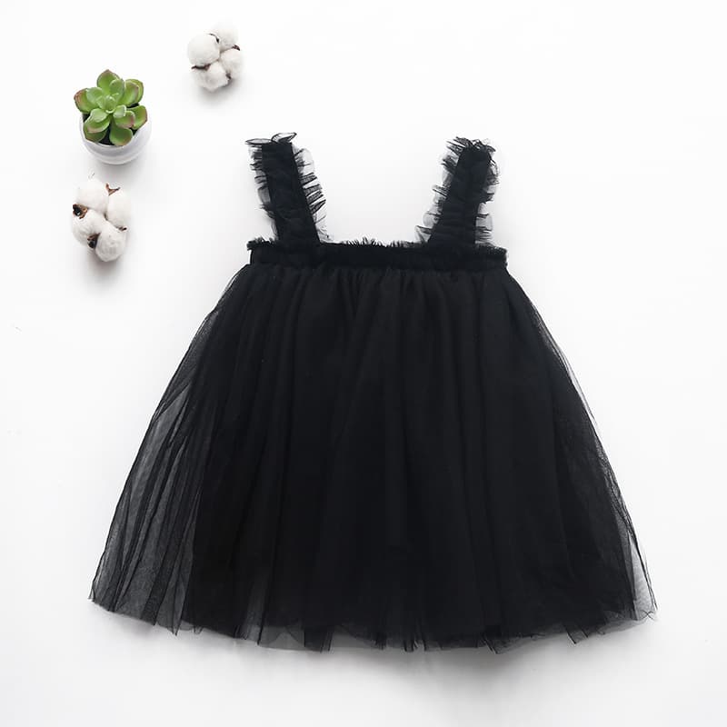 Vestido infantil de tirantes tutu tul para niñas