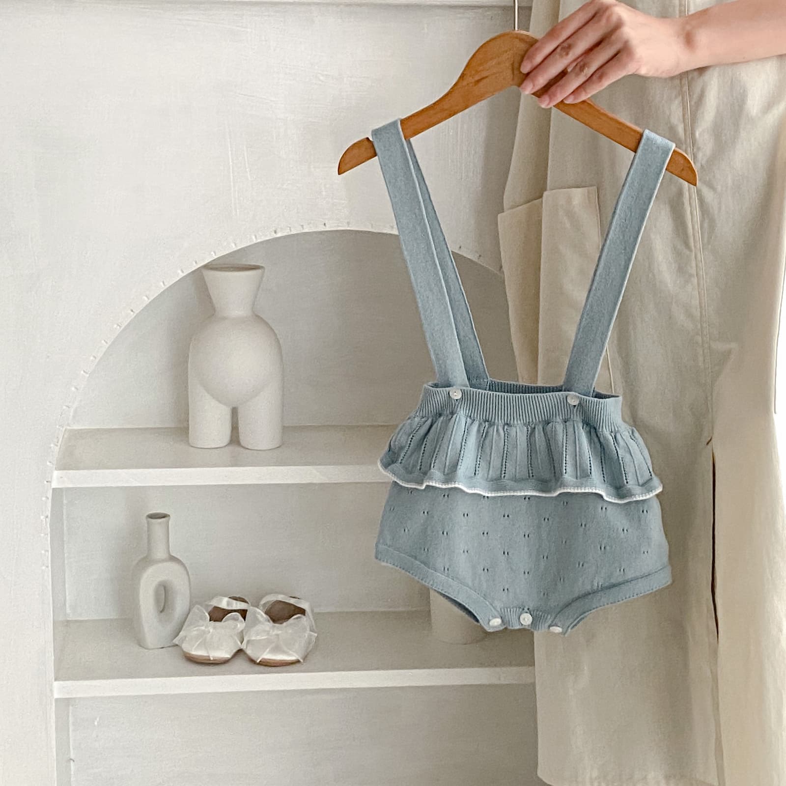 Overol con tirantes para niña, estilo moderno casual