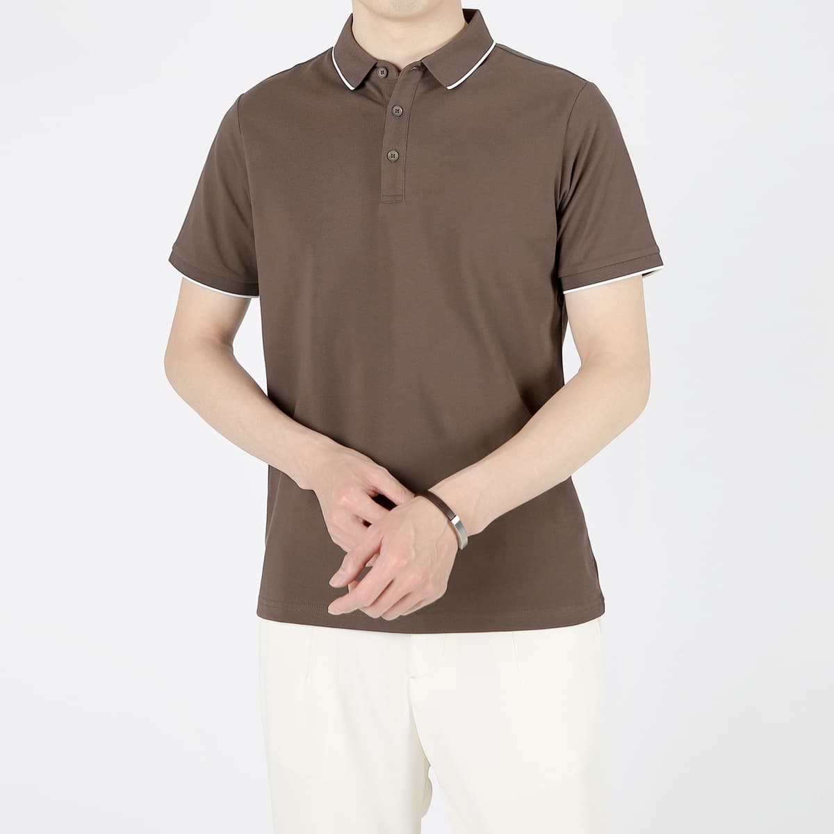 Camiseta casual de verano con solapa y mangas cortas