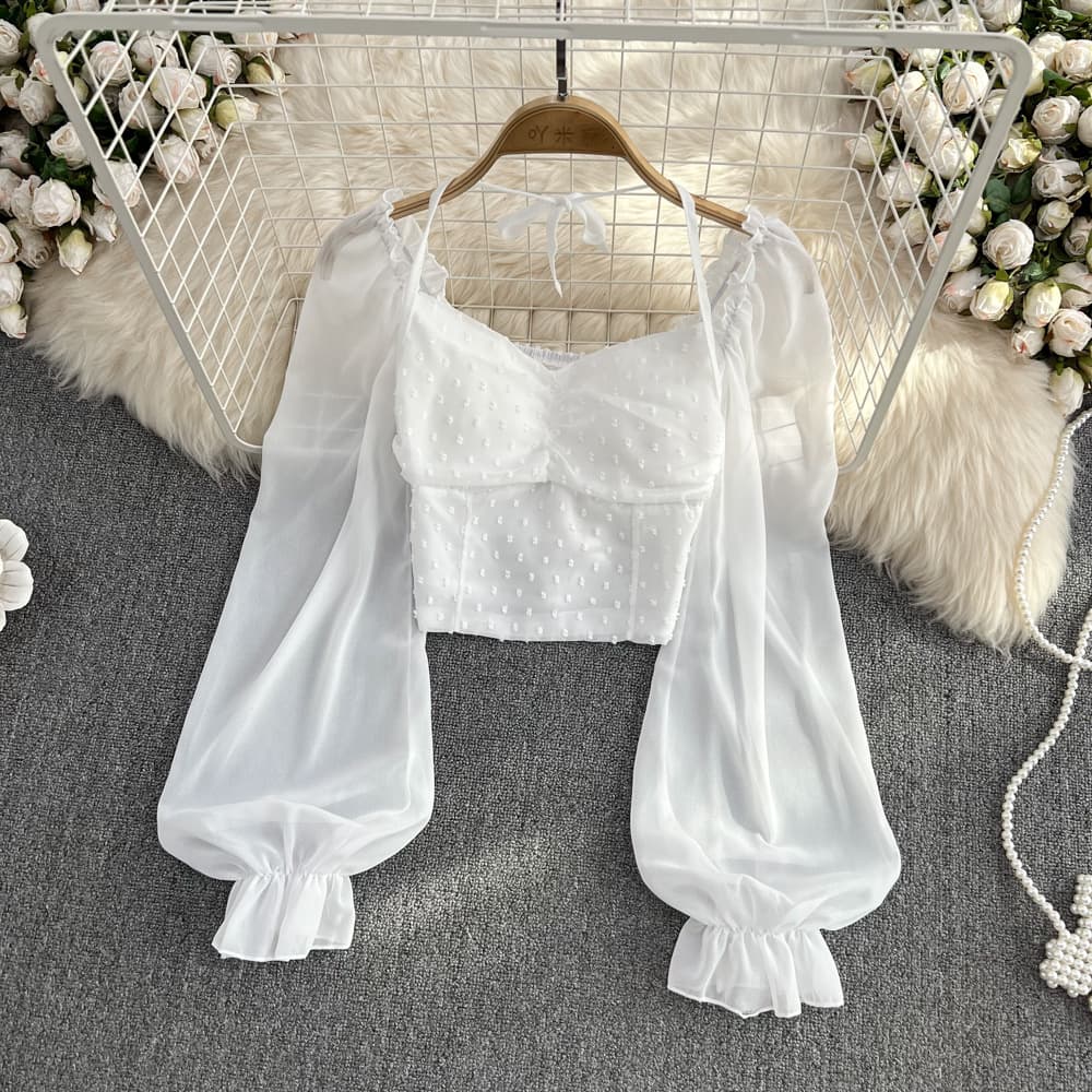 Top corto estilo western retro