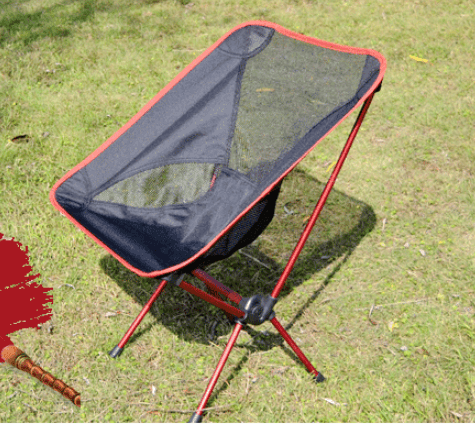 Silla de camping plegable ergonómica de aleación de aluminio