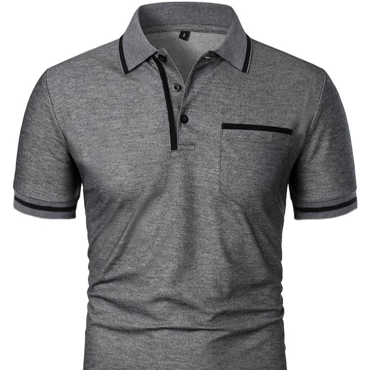 Camiseta casual manga corta con solapa