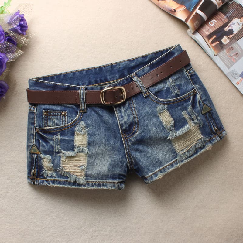 Shorts anchos de talle bajo para mujer