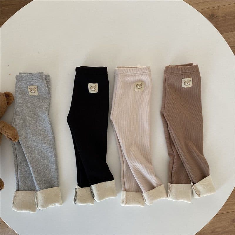 Leggings para niña con forro polar y cintura alta
