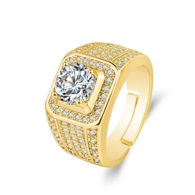 Anillo de bodas moissanita simulada 1 quilate