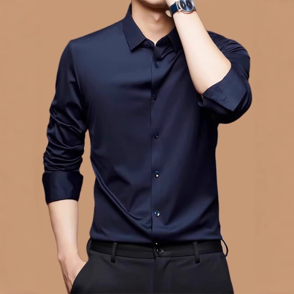 Camisa sin costuras elástica y anti arrugas