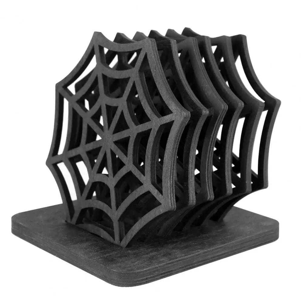 Juego de 6 posavasos de telaraña con base resistente al calor