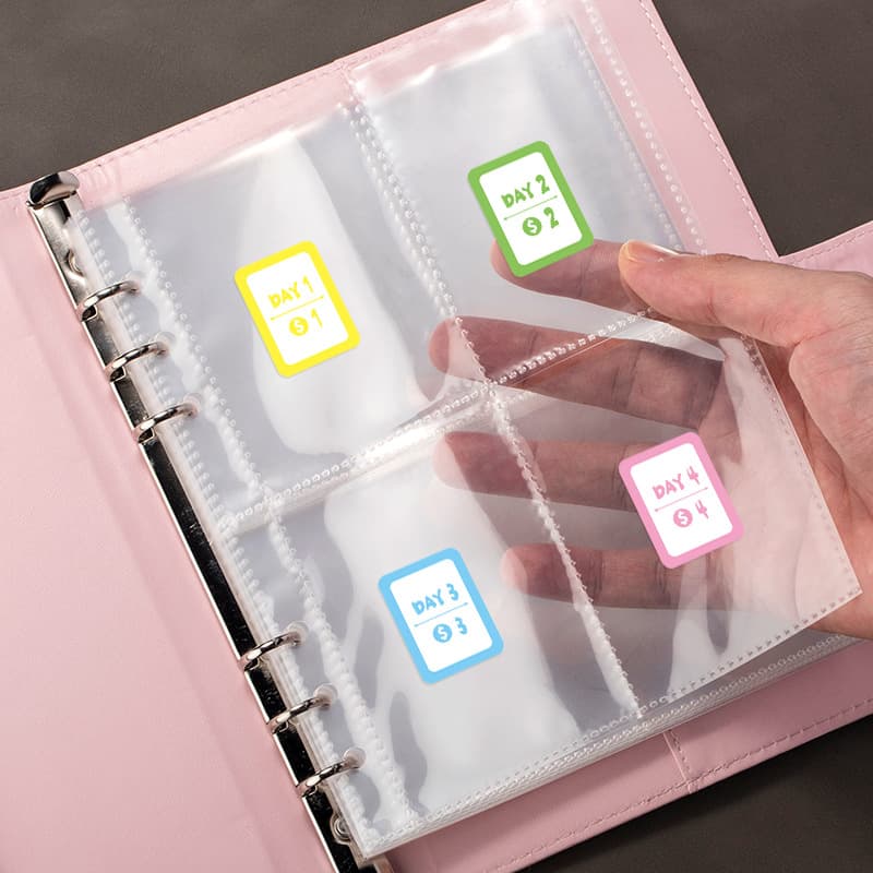 Libreta de ahorro 100 días para parejas con sobres de efectivo