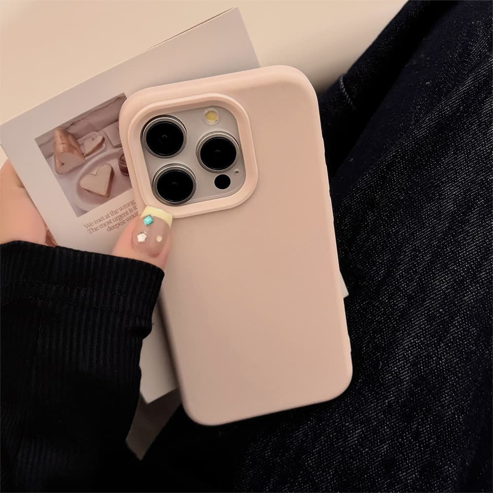 Funda de silicona suave color sólido para teléfono