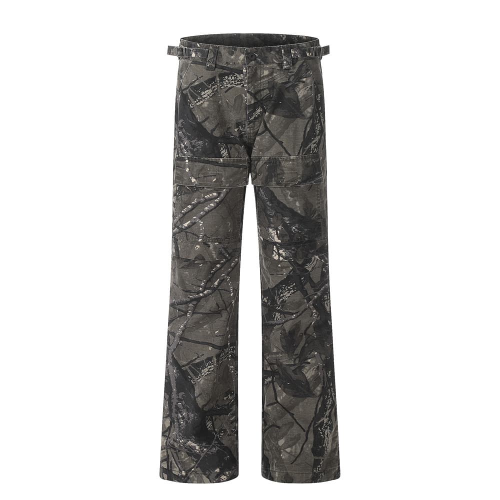 Pantalón recto camuflaje hombre casual