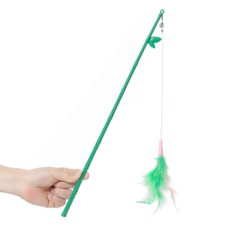 Juguete interactivo para gatos con varilla y borlas