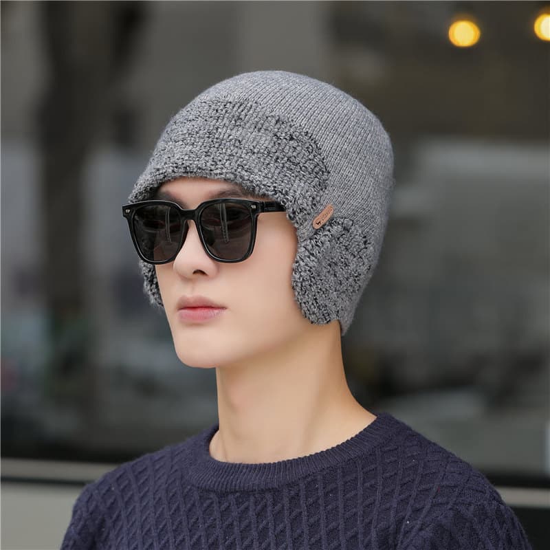 Gorro abrigo grueso dos tonos protección orejas