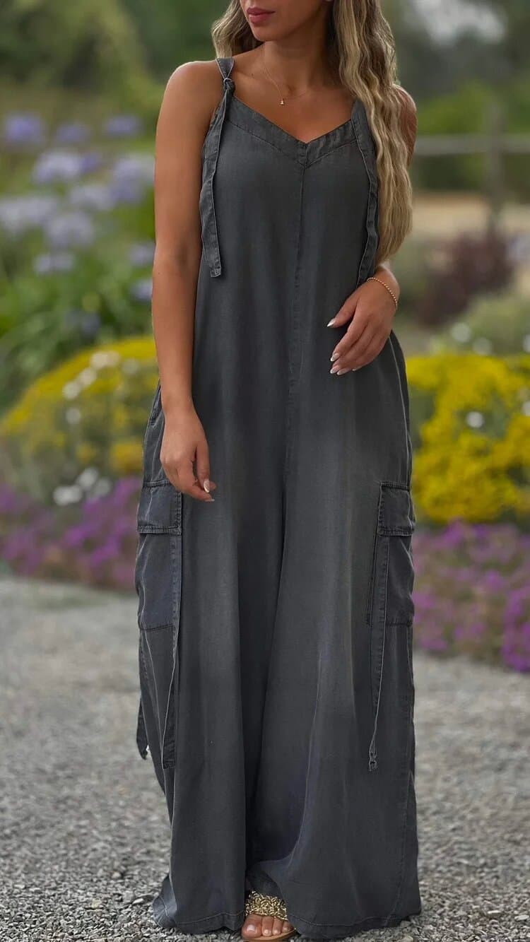 Jumpsuit holgado cómodo pierna ancha casual
