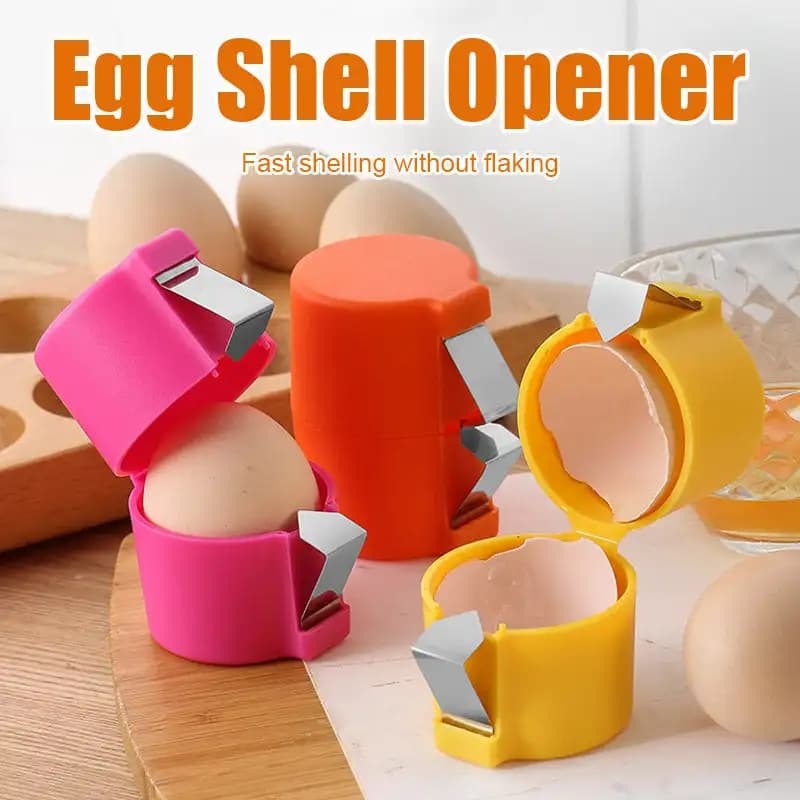Abridor de huevos acero inoxidable presión fácil