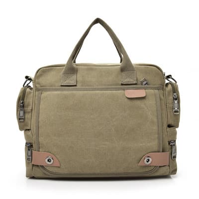 Bolsa de lona para hombre con múltiples compartimentos