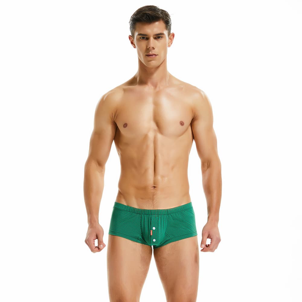 Pantalones cortos plaid casuales para hombre