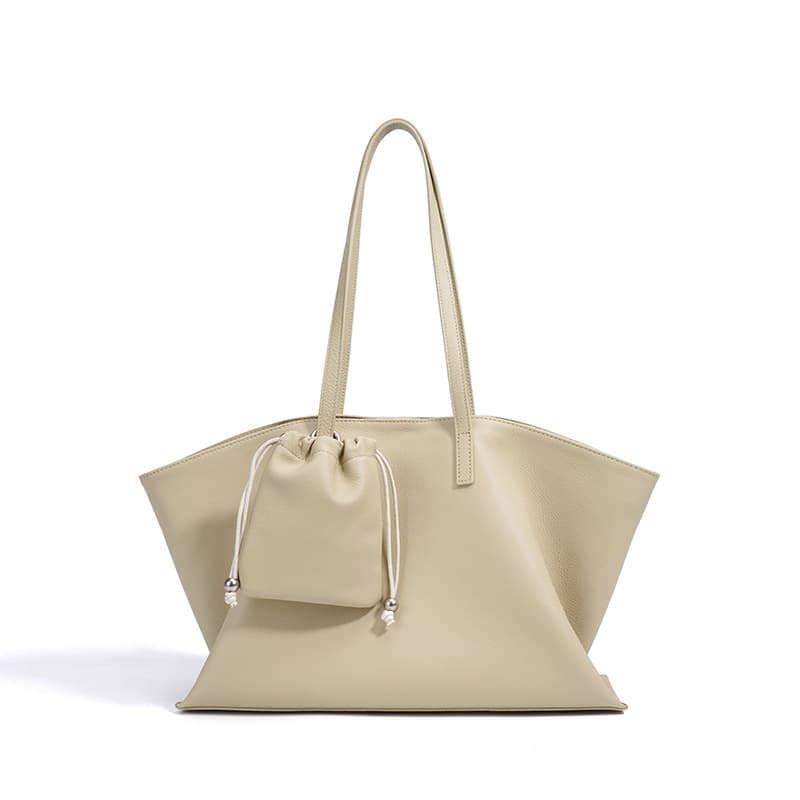Bolsa de cuero genuino grande para hombro