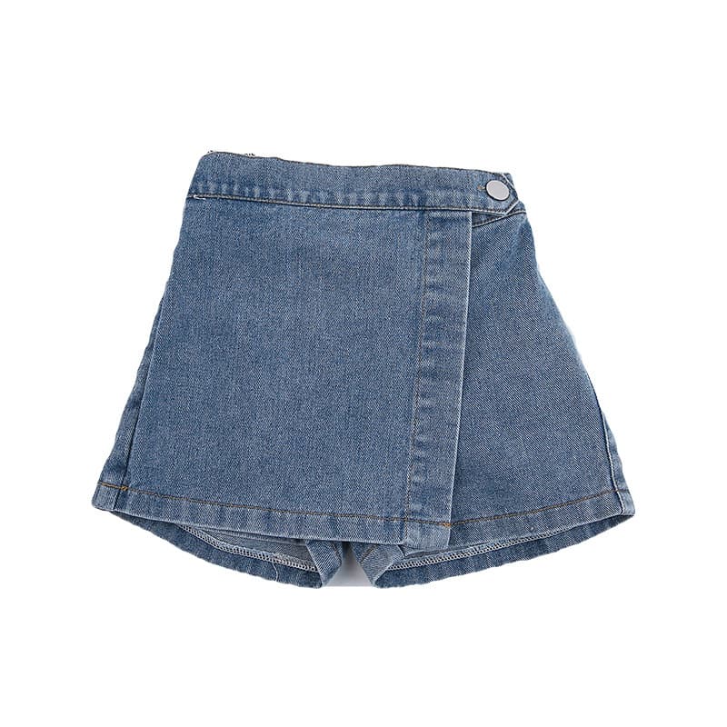 Pantalones cortos de jeans para niña, estilo coreano con personalidad