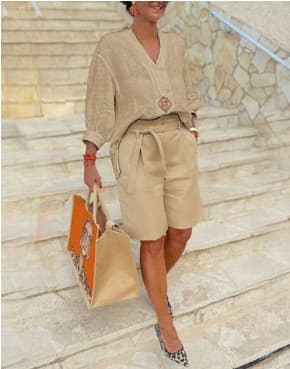 Conjunto casual para mujer: blusa y pantalón