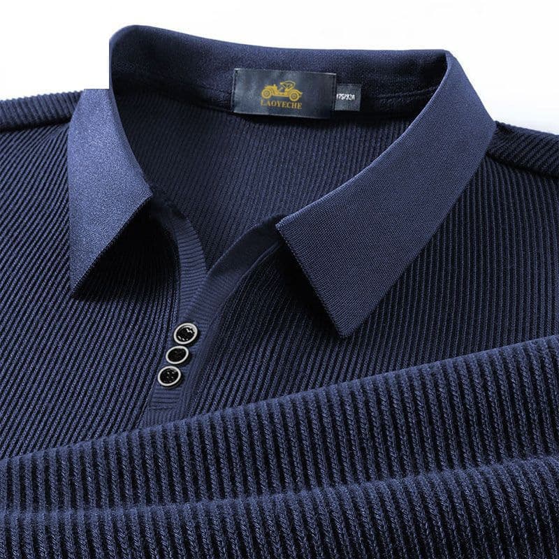 Camisa manga larga con cuello tipo polo
