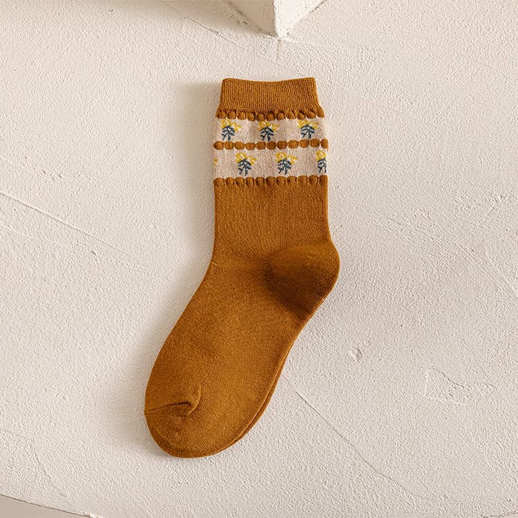 Calcetines retro de media caña para mujer