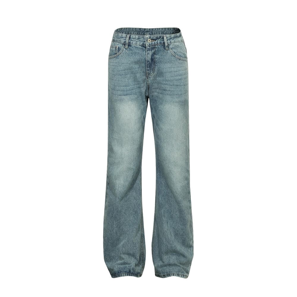 Jeans hombre lavado corte holgado moderno